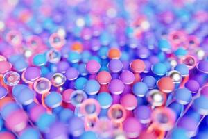 3d illustration of  pink and purple  balls.Set of  balls  on monocrome background, pattern. Geometry  background photo