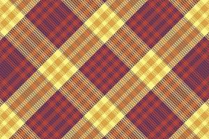 Tartan plaid pattern with texture and warm color. vector