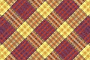 Tartan plaid pattern with texture and warm color. vector