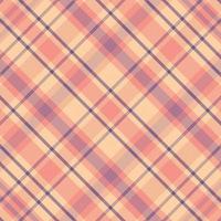 Tartan plaid pattern with texture and retro color. vector