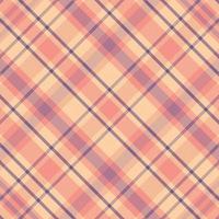 Tartan plaid pattern with texture and retro color. vector