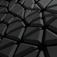 Fondo de voronoi gris oscuro 3d. vector