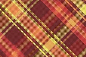 Tartan plaid pattern with texture and warm color. vector