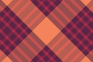 Tartan plaid pattern with texture and warm color. vector
