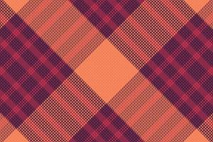 Tartan plaid pattern with texture and warm color. vector