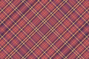 Tartan plaid pattern with texture and warm color. vector