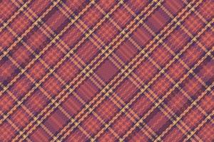 Tartan plaid pattern with texture and warm color. vector