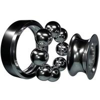 3D illustration metal silver  disassembled ball bearing with balls on  white  isolated background. Bearing industrial. Part of the car photo