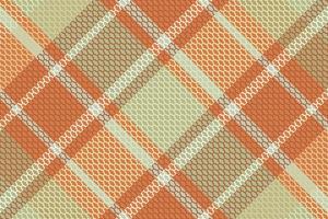 Tartan plaid pattern with texture and warm color. vector