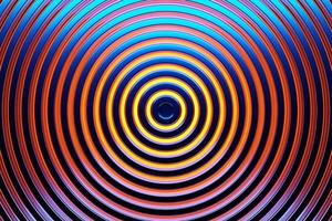 Representación 3D fractal redondo colorido abstracto, portal. espiral redonda. foto