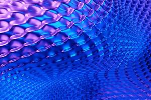 3d illustration of geometric  blue and pink  wave surface.  Pattern of simple geometric  shapes photo