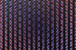 Filas de ilustración 3d de línea colorida. fondo geométrico, patrón de onda.