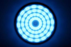 3D rendering abstract neon  round fractal, portal. Colorful round spiral. photo