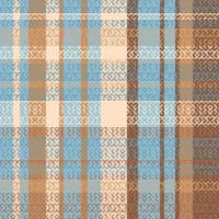 Tartan plaid pattern with texture and coffee color. vector