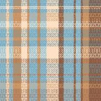 Tartan plaid pattern with texture and coffee color. vector