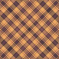 Tartan plaid pattern with texture and coffee color. vector