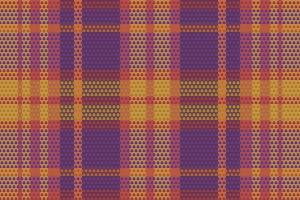Tartan plaid pattern with texture and retro color. vector