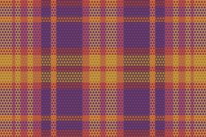 Tartan plaid pattern with texture and retro color. vector