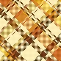 Tartan plaid pattern with texture and warm color. vector