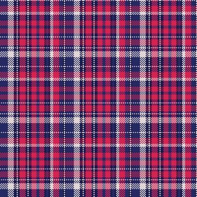 Seamless tartan plaid pattern with texture and retro color.