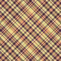 Tartan plaid pattern with texture and warm color. vector