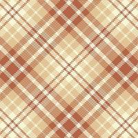 Tartan plaid pattern with texture and warm color. vector