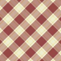 Tartan plaid pattern with texture and warm color. vector