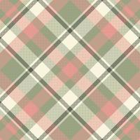 Tartan plaid pattern with texture and retro color. vector