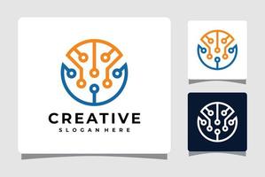 Circle Technology Logo Template Design Inspiration vector