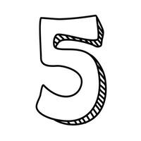 black line number five arabic vector