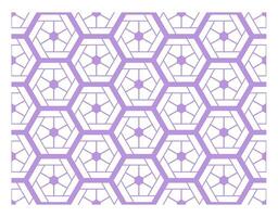 Seamless hexagonal bundle with multi-colored overlapping flowers. vector