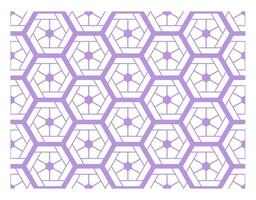 Seamless hexagonal bundle with multi-colored overlapping flowers. vector