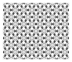 black hexagon seamless background with gray overlapping flower shapes vector