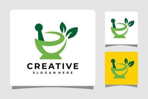 inspiración de diseño de plantilla de logotipo de farmacia de medicina herbaria vector