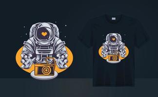 astronauta amor fotografía vintage grunge diseño de camisetas para la impresión de camisetas, citas de diseño moderno y moderno de camisetas mínimas para camisetas, afiches, arte de pared. arte de ilustración vectorial para camiseta. vector