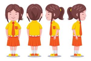 Kids Student Vector Art Illustration