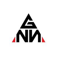 GNN triangle letter logo design with triangle shape. GNN triangle logo design monogram. GNN triangle vector logo template with red color. GNN triangular logo Simple, Elegant, and Luxurious Logo.