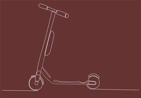 continuous line motorbike scooter vector illustration