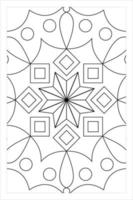 mandala coloring page for adult vector