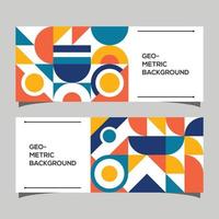 Memphis bauhaus template layout vector