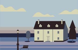 Minimalist house illustration vector