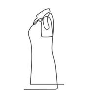 continuous line drawing on clothes vector