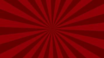 Abstract background Radial lines rotates red style comic cartoon background video