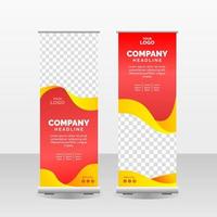 Company Roll Up Banner Template vector