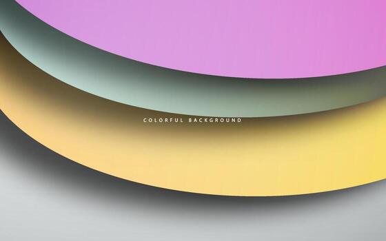 Abstract overlap layer multicolor background vector