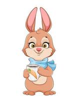 Rabbit cartoon character. Funny bunny vector