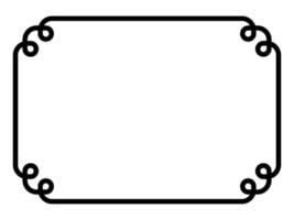 decorative simple frame rectangle vector