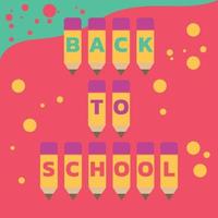 back to school banner for social media post. pencils vector