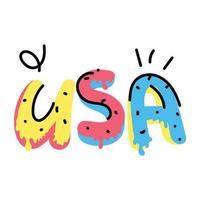 A well-designed sticker of USA vector