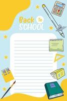 Back to school doodle elements background. vector